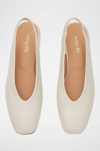 Geitenleren Ballerina’s - Ecru