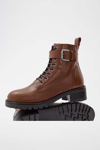 Leren Enkellaarzen Menia - Bruin