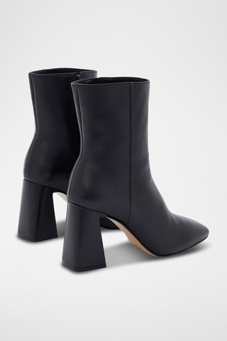 Kalfsleren Enkellaarzen Kiyana - Zwart