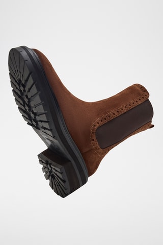 Kalfsnubuck Chelsea Boots Mayfair - Donkerbruin