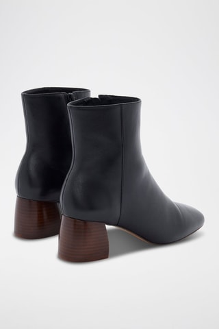 Kalfsleren Enkellaarzen Kayea - Zwart