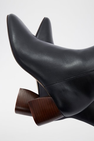 Kalfsleren Enkellaarzen Kayea - Zwart