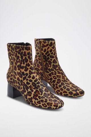 Kalfsleren Enkellaarzen Kayea - Bruin