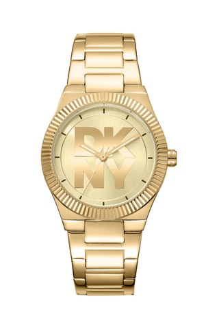 Montre à quartz en acier - Doré