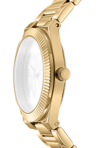 Montre à quartz en acier - Doré