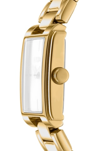 Montre à quartz en acier - Doré et beige