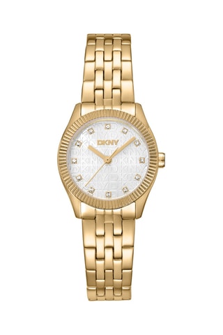 Montre à quartz en acier - Doré et blanc