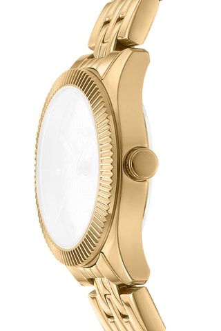 Montre à quartz en acier - Doré et blanc