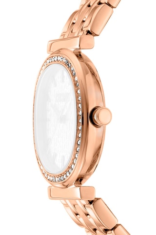 Montre à quartz en acier - Doré rose et blanc