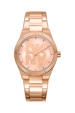 Montre à quartz en acier - Doré rose et rose