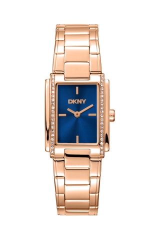 Montre à quartz en acier - Doré rose et bleu foncé