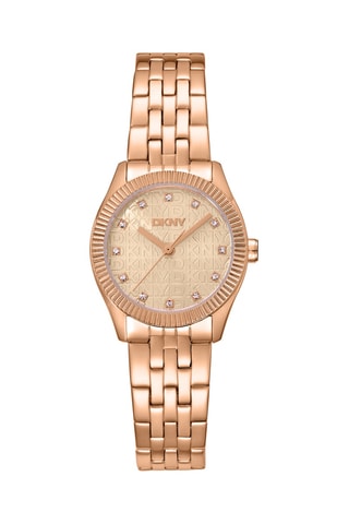 Montre à quartz en acier - Doré rose