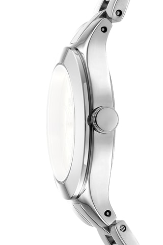 Montre à quartz en acier - Argenté et blanc