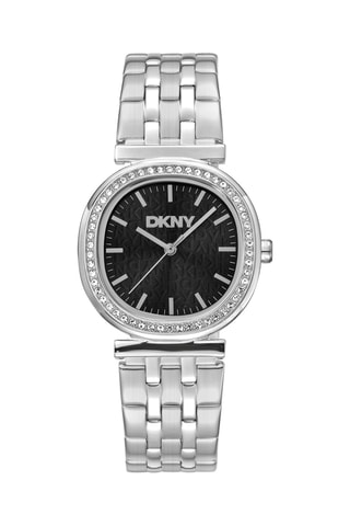 Montre à quartz en acier - Argenté et noir