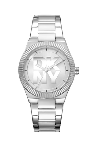 Montre à quartz en acier - Argenté et blanc