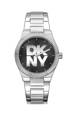 Montre à quartz en acier - Argenté et noir