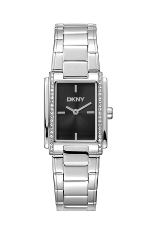 Montre à quartz en acier - Argenté et noir