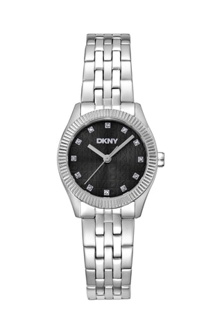 Montre à quartz en acier - Argenté et noir