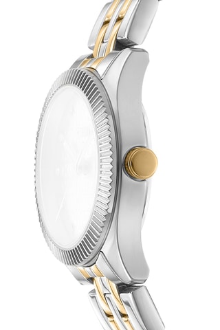 Montre à quartz en acier - Argenté et doré