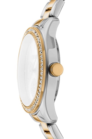 Montre à quartz en acier - Argenté et doré