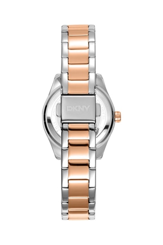 Montre à quartz en acier - Doré rose et argenté