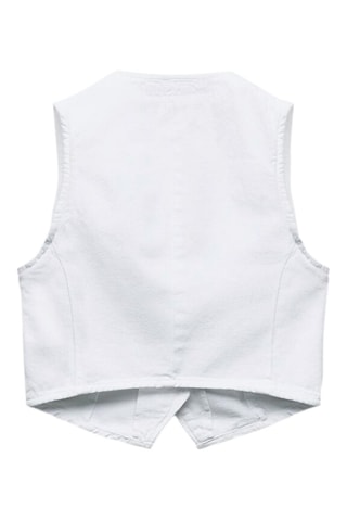 Gilet sans manches en jean - Blanc