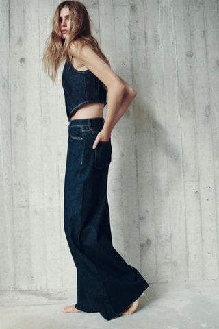 Gilet sans manches en jean - Bleu foncé