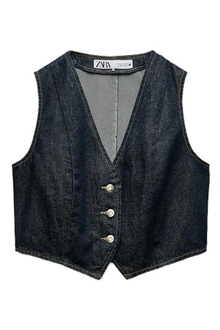 Gilet sans manches en jean - Bleu foncé