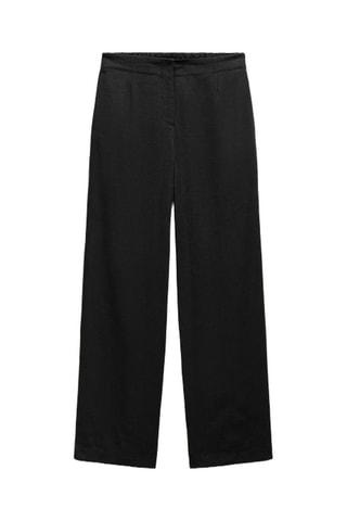 Pantalon droit en lin - Noir