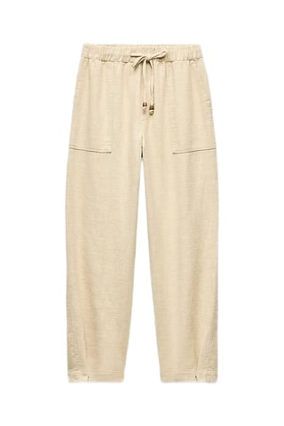 Pantalon en ramie - Beige