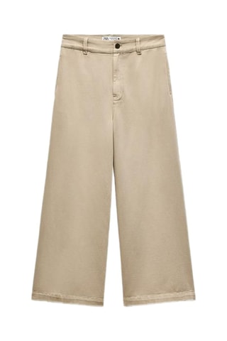 Pantalon taille haute - Beige