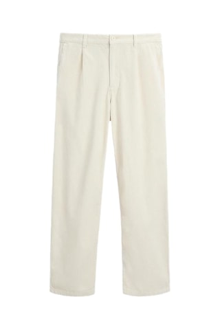 Chino en velours - Ecru