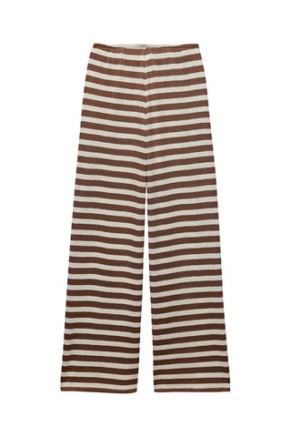 Pantalon taille haute - Marron