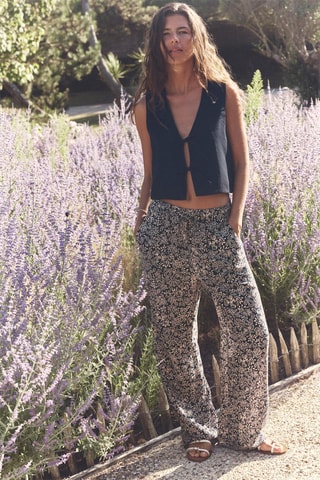 Pantalon de pyjama - Bleu nuit et taupe