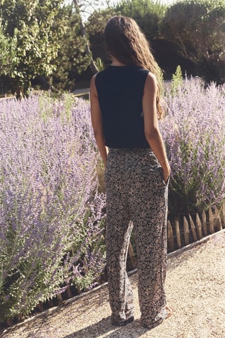 Pantalon de pyjama - Bleu nuit et taupe
