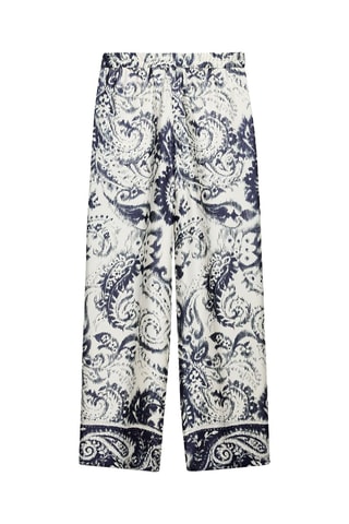 Pantalon - Ecru et bleu marine