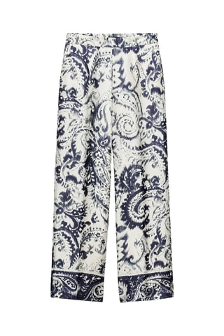Pantalon - Ecru et bleu marine