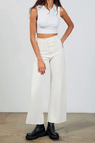 Pantalon straight - Ecru