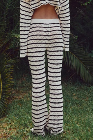 Pantalon taille haute - Ecru