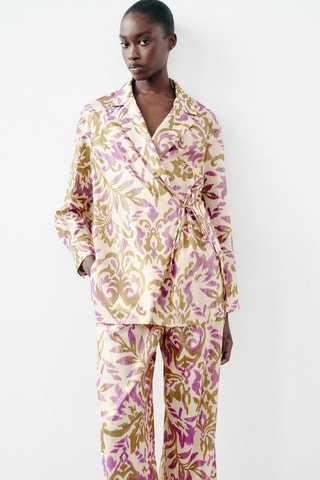 Veste - Ecru et violet