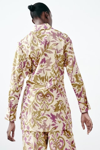 Veste - Ecru et violet