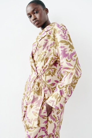Veste - Ecru et violet