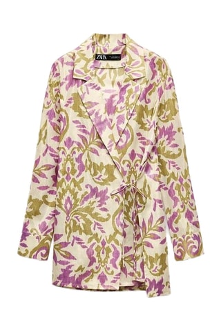 Veste - Ecru et violet