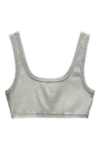 Crop top - Gris foncé