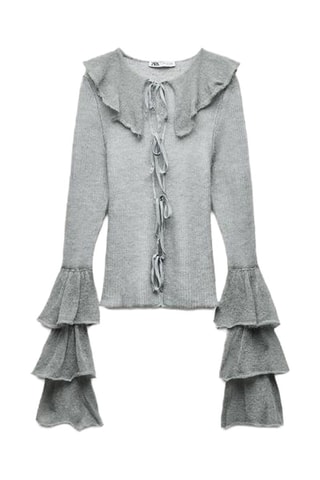 Top en laine et alpaga - Gris