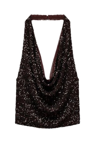 Crop top drapé - Noir