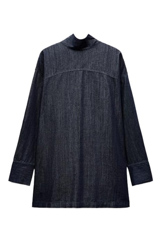 Robe droite en jean - Bleu marine