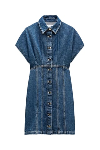 Robe chemise en jean - Bleu