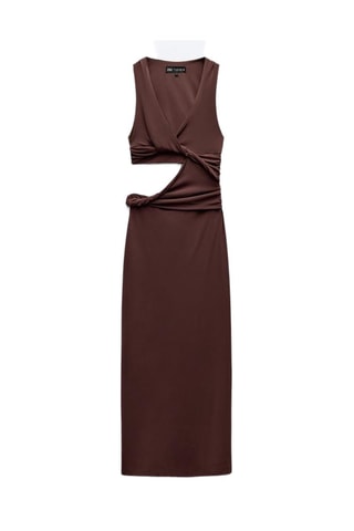 Robe midi - Marron
