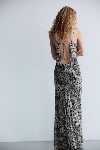 Robe longue - Noir et gris
